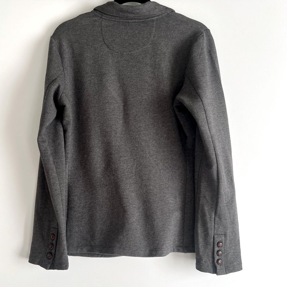 Ralph Lauren Blue Label Embroidered Insignia Grey Sweatshirt Blazer Size Medium - Picture 7 of 8